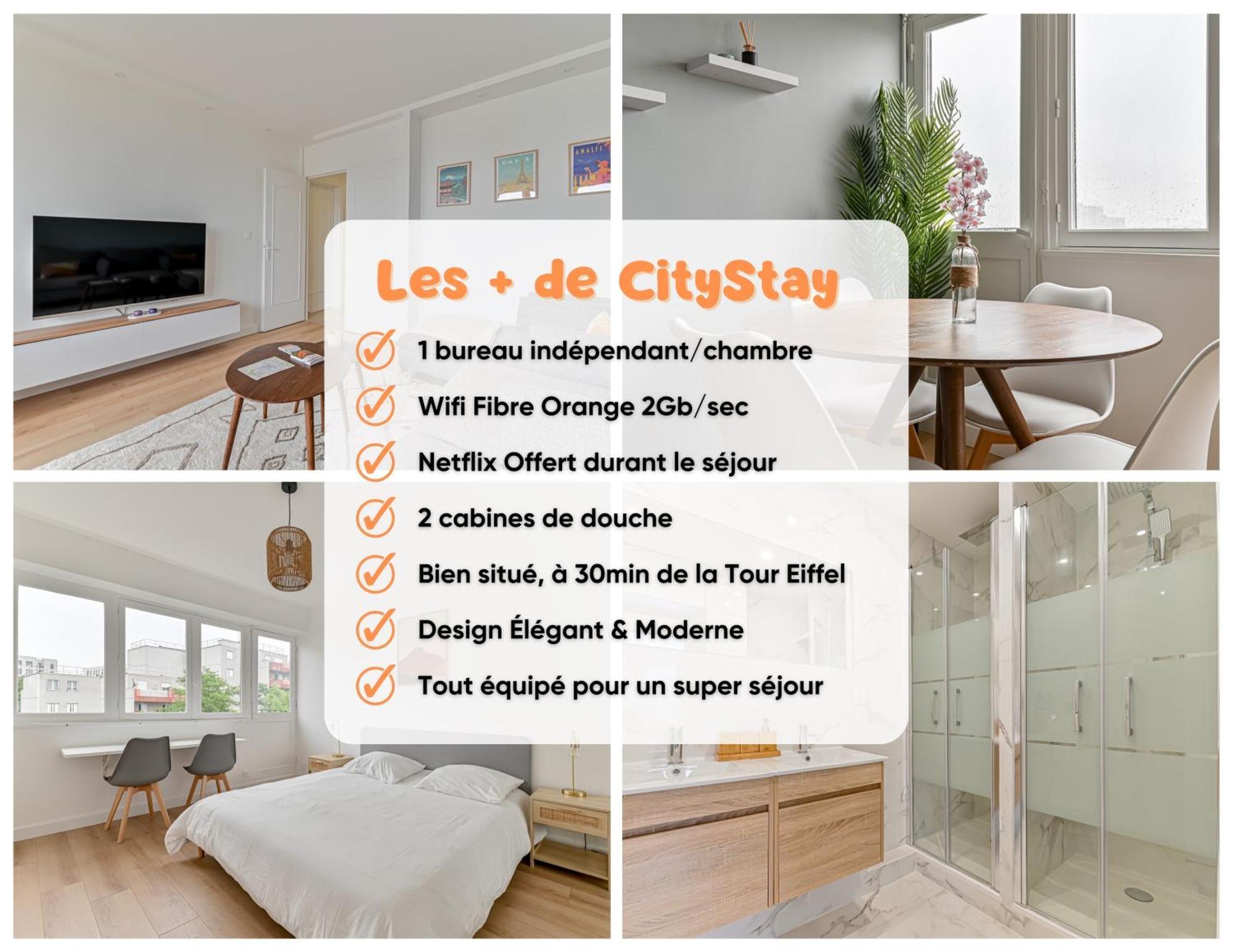 Citystay Full Brand New 3 Bedrooms 5min To Paris Apartment *